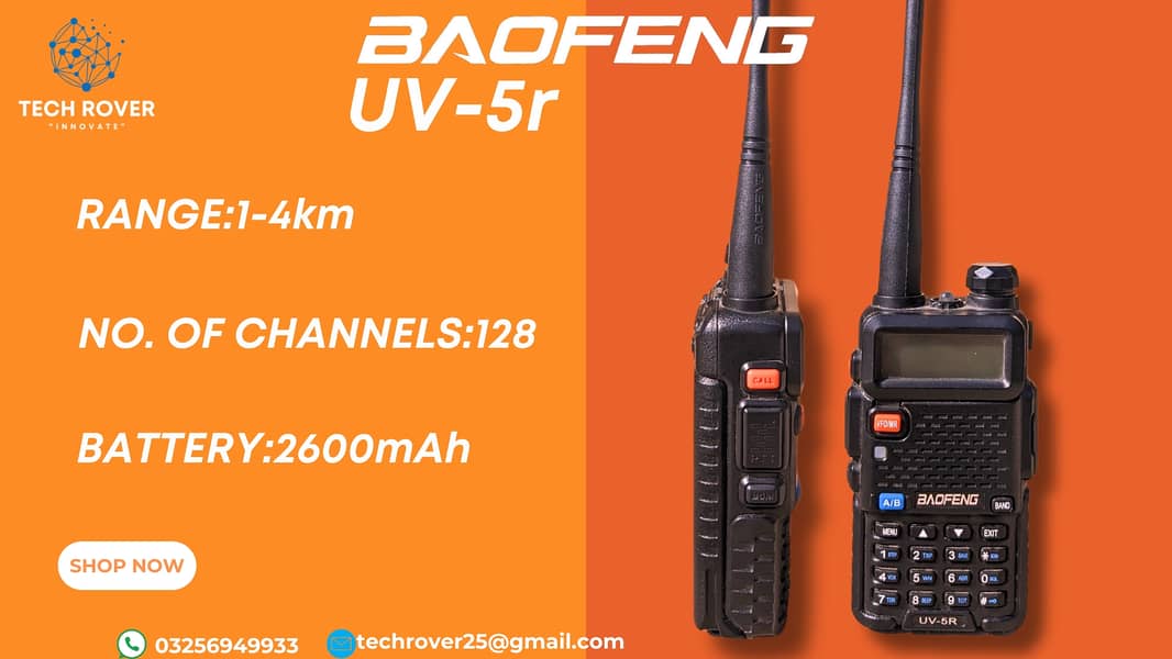 Walkie Talkie | Wireless Set Baofeng UV-5R Two Way Radio 0