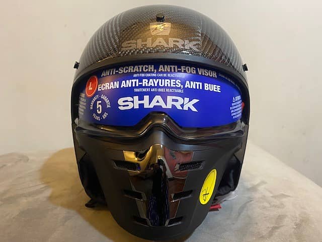 BRAND NEW SHARK DRAK 2 CARBON FIBER HELMET WITH DUST COVER 5