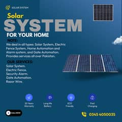 solar system / electric fence / razor wire / security alarm 0