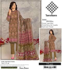 women,s 3pc unstiched Lawn Digital print