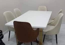 6 Person Luxury Dining Table set