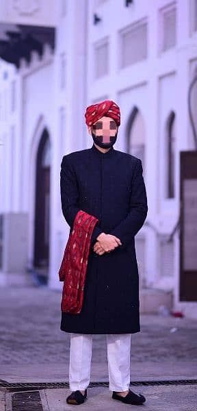 Groom dress | Black Sherwani | Wedding dress for Sale 3