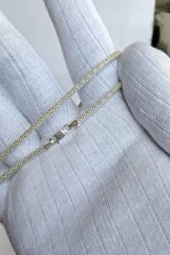 new stock of pure silver ittalian chains for mens