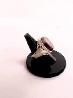 yemni aqeeq mens silver ring