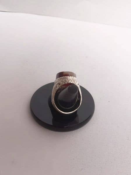 yemni aqeeq mens silver ring 2