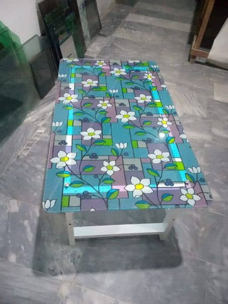 Latest Aluminium glass table 3