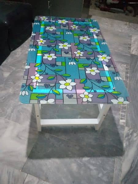 Latest Aluminium glass table 4