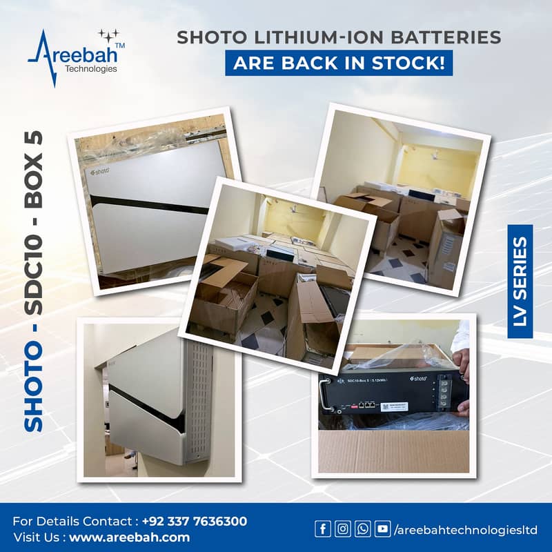 Shoto Wallmount Lithium Ion Battery 48V 100Ah 6