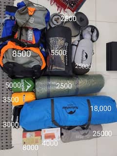 Camping Equipment. Various items. Full camping gear available