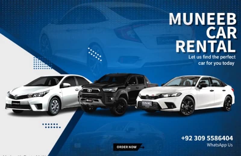 Rent a car Service , Corolla Yaris ,Civic , Revo , Fortuner ,  Prado 0