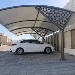 Car Parking Shades | Tensile PVC Fabric | Wall mounted | Pole Parking 0