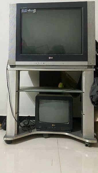 Tv with trolly 1