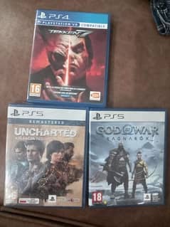 GOD OF WAR Ragnarok,Uncharted,Tekken 7