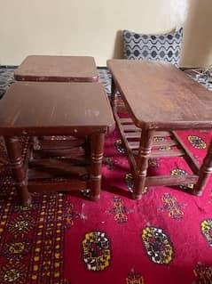 wooden tables