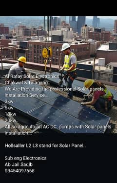 Solar panels installation Service. .