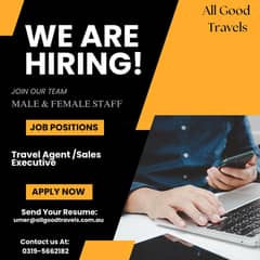 Travel Agent/Sales Executive || Jobs In Rawalpindi || Urgent Hiring