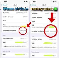 IPhone JV to Factory Unlock 100%