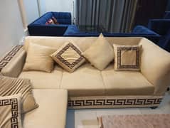 6 Seater L shaped Sofa with Table