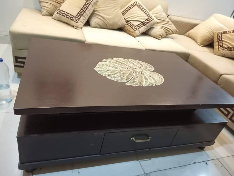 3 Seater L shaped Sofa with Table 5