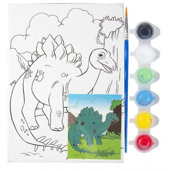 Mini kids canvas kit paint set 1