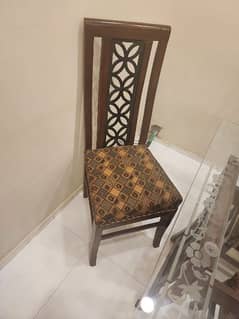 8 chairs with table not used