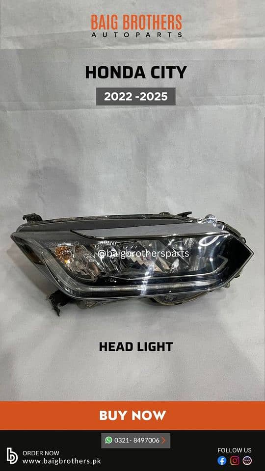 Honda Civic City Hrv Grill Door Fender Bonet Light Bumper Digi Mirror 3