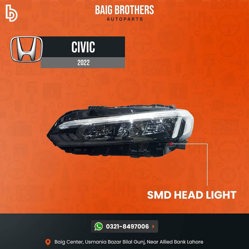 Honda Civic City Hrv Grill Door Fender Bonet Light Bumper Digi Mirror 15