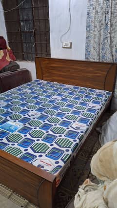 Bed+side table+ mattress for sale in almost new condition