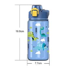 Cartoon Water Bottle With Straw