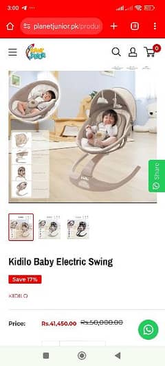 kidilo baby electric swing 0