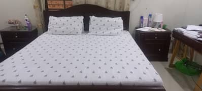 King size bed with mattress for sale