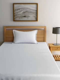 Rich Cotton Plain Bedsheet Set - 3 Pieces - White 0