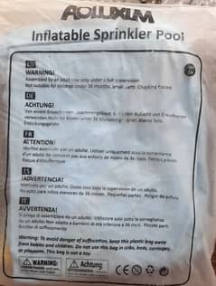 inflatable sprinkler sweeming pool