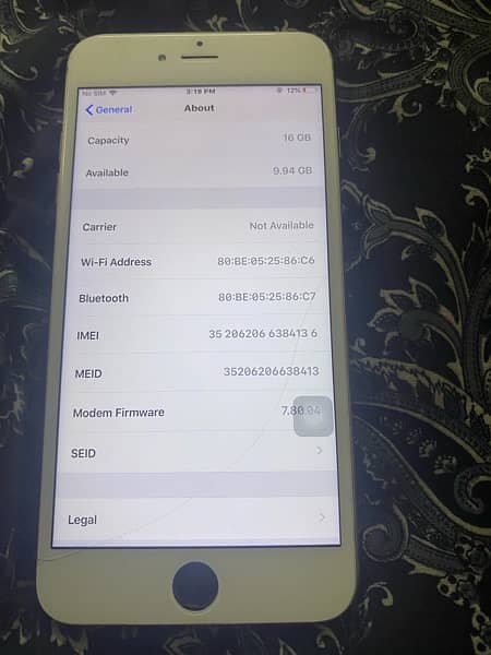 IPHONE 6PLUS 16 gb PTA APPROVED 6