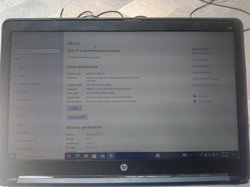 Laptop HP 4GB 500GB 3