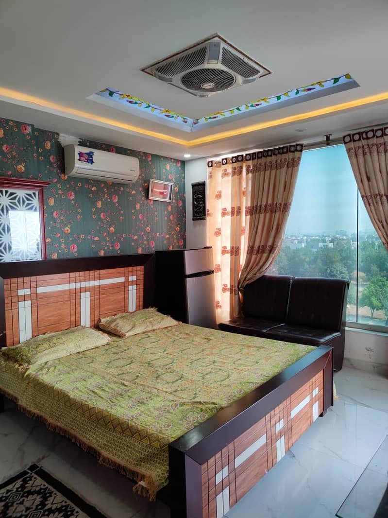 Fully Furnished Studio Apartment Available For Rent In Bahria Town Lahore 0