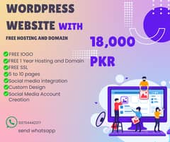 Wordpress Website With Free Hosting & Domain