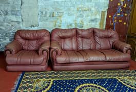 5 seater leather sofa