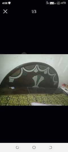 debbule bed with meters and dressing mirror