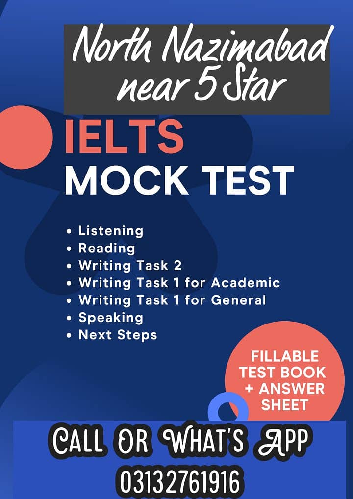 IELTS MOCK TEST AND HOME TUITION OR ONLINE CLASSES 1