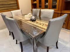 Dining table / 6 person dining table / wooden dining with 6 chairs