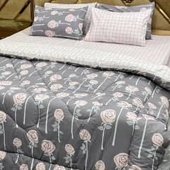 cotton printed bed sheet with Vicky Razai