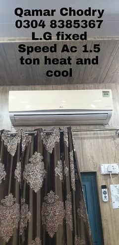 LG fixed speed AC 1.5 ton heat and cool