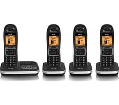 Cordless Phone Set BT 4 Quad Handsets with Intercom PTCL, Landline