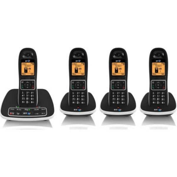 Cordless Phone Set BT 4 Quad Handsets with Intercom PTCL, Landline 2