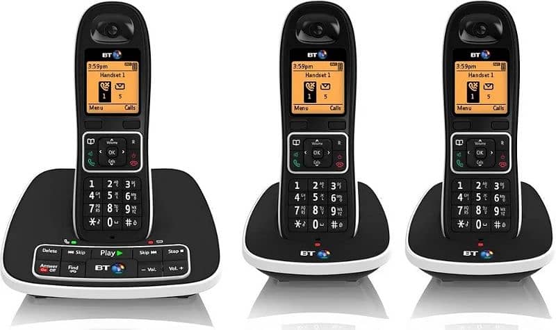 Cordless Phone Set BT 4 Quad Handsets with Intercom PTCL, Landline 7