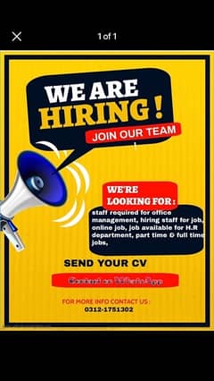 we are hiring for staff office management and online office work 0