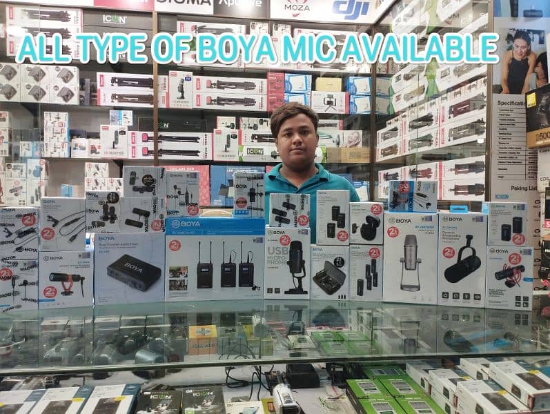 ALL TYPE OF BOYA MICROPHONE AVAILABLE. . 0