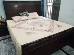 Full wooden bed set for sale