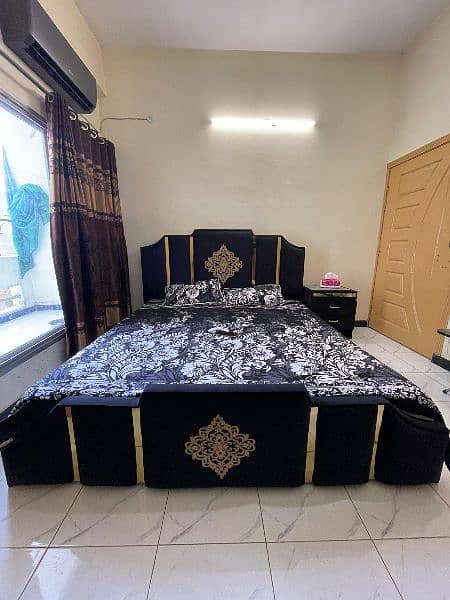 king size bed with Molty Matress side table | wooden Bed | double bed 1